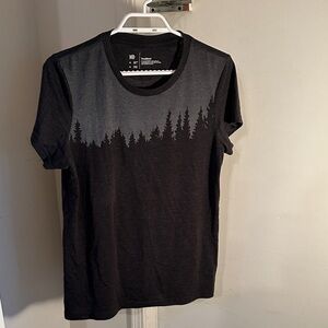 tentree Black and Gray Forest Graphic Tee